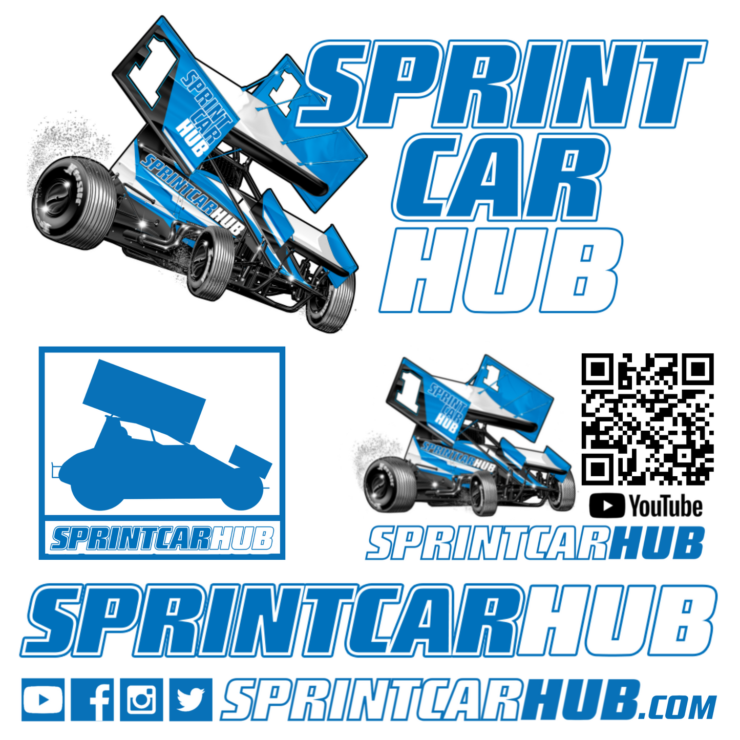 Sprint Car Hub Decal Pack